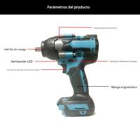 Industrial Grade] 600N-m alto par tecnología alemana llaves eléctricas sin escobillas Llaves de impacto recargables para gasolina/construcción/mantenimiento pesado Alta eficiencia y durabilidad - details 8