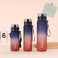 Botella Deportiva De Agua Con Mango 500-1000ml Gradiente Transparente Y Frosted Para Gimnasio Deporte Camping Uso Exterior - details 6