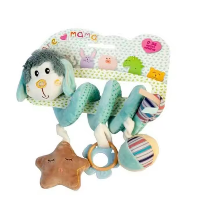 Espiral Peluche Juguete para Cochecito de Bebé,Actividades Colgar Juguetes,Juguetes de Cochecitos de Bebé en Espiral,Colgantes para cochecitos de bebé, Juguetes de Asiento de Coche de Bebé Regalos Bebe - 1