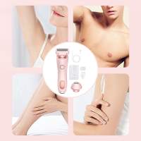 2 en 1 Bikini Trimmer máquina de afeitar eléctrica para mujeres, Silky Glide Pro depilación para afeitar piernas, brazos, axilas y cara rosa - details 1