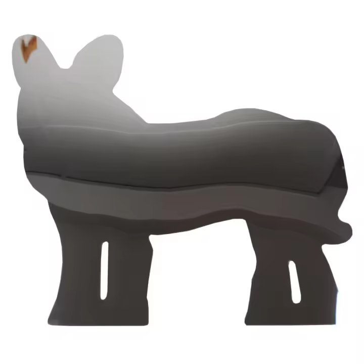 Henbea Espejo infantil Acrilico forma BURRO, material Poliestireno Irrompible con Adhesivos tipo velcro ideal habitacion niños, espejo seguridad flexible para guarderias, escuelas infantiles, colegios 60x48 cms (950) - 1