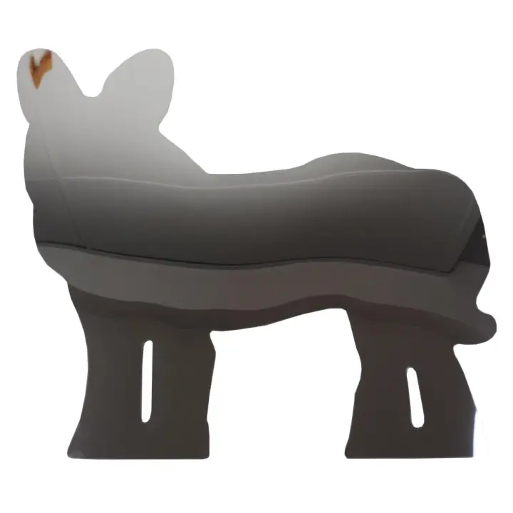 Henbea Espejo infantil Acrilico forma BURRO, material Poliestireno Irrompible con Adhesivos tipo velcro ideal habitacion niños, espejo seguridad flexible para guarderias, escuelas infantiles, colegios 60x48 cms (950) - 1