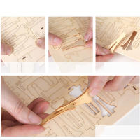 Puzzle 3D De Madera DIY Juguete Mecánico De Armar Modelo De Barco Juego De Construcción Regalo De Navidad Para Adultos - details 3