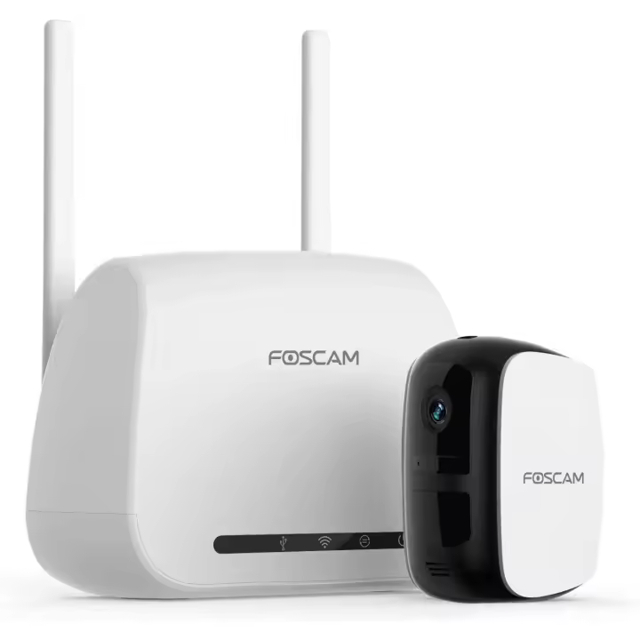 Foscam E1 Sistema sin Cables - Cámara IP WiFi a batería con grabación en la Nube Gratis, 1080P HD, detección, Seguridad, visión Nocturna, Audio bidireccional, Uso en Interiores/Exteriores - 1