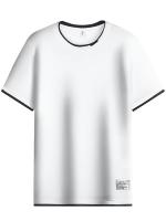 Camiseta De Verano Para Hombre Con Letras Y Bordados En Contraste 2 En 1 Algodón Camiseta Basic Sencilla Manga Corta Estilo Casual - details 15