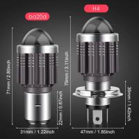 1pcs Bombilla De Moto LED 12V H4/HS1 H6/BA20D 15W 6 COB Luz Blanca Amarilla 1200LM 6000K Hi/Lo Beam Alta Calidad Para Motocicleta - details 7