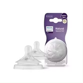 Philips Avent Tetina de biberón Natural Response: 2 tetinas de biberón de flujo 4 para bebés a partir de 3 mes sin BPA - 1