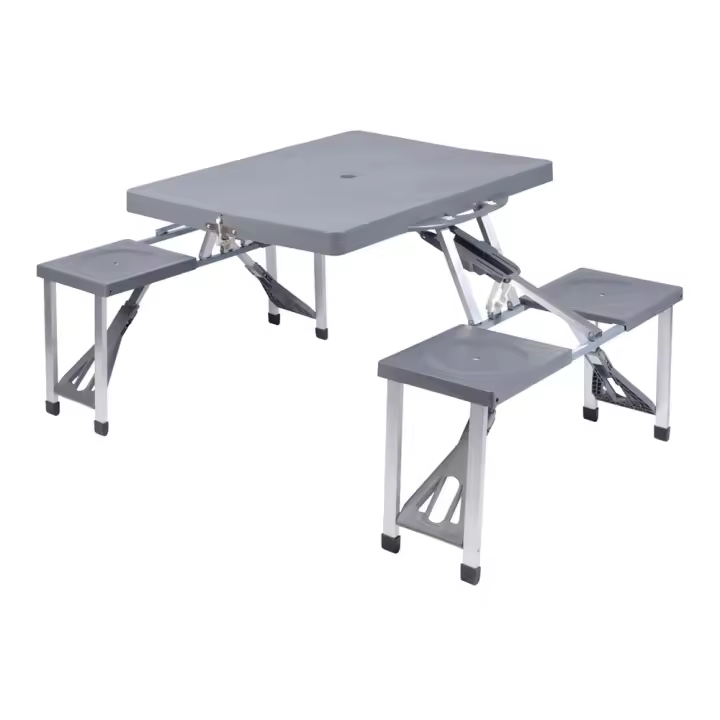 PRO GARDEN Conjunto Plegable para Picnic 85.5x65x66cm Redcliffs Gris - 1
