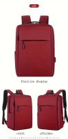 Bolsos,1PC Mochara gris para portátil de Negocios, Bolsa de viaje Ligera de Tela con Correa ajustable, cerre de Cremallera, forro de poliéster, detalle de Hilo de Coser, diseño de Cordones PARA LA Escuela, Actividades al Aire Libre - details 20