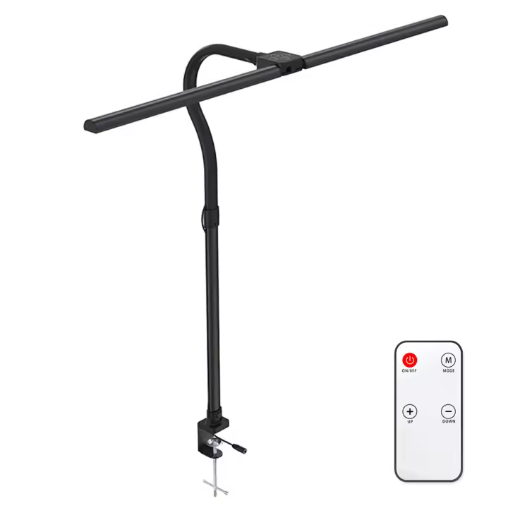 Lámpara De Escritorio LED Doble 24W Con Control Remoto Y 5 Niveles De Brillo Y Modos De Iluminación JGT Moderna Para EU/US/UK - 1