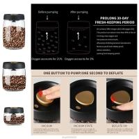 Juego De Botellas De Almacenamiento Ecológicas Para Café En Grano Vidrio Transparente Aire Extractor Sellado Impermeable Para El Hogar Capacidad >501ml - details 5