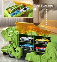Gran Dinosaurio Devorando Coche Juguetes Tyrannosaurus Rex Aluminio Ejection Inercia Transporte Coche Juguete Para Niños Regalo De Cumpleaños - details 0