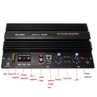 Amplificador Universal 12V 1000W PA-80D Mono Para Audio De Coche Potente Bass Subwoofer Amplificar Sonido Color Negro Tamaño 23.5x15.5CM - details 7