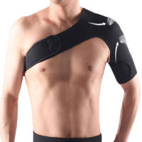 SPOSAFE Soporte De Hombro Ajustable Para Gimnasio Deporte Cuidado Solapa De Espalda Protector De Malla Negra Para Hombres Y Mujeres - details 2