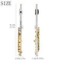 SLADE Piccolo C-tone En Tubo De Cobre Blanco Con Teclas De Plata Y Oro Set De Jugador Profesional De Flute Con Paño De Limpieza Caja De Cuero - details 1