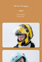 Casco De Scooter Para Niños Completo Invierno Calor Motocicleta Eléctrica Motocross 3-12 Años Lindo Seguro Abs Material 550g - details 4