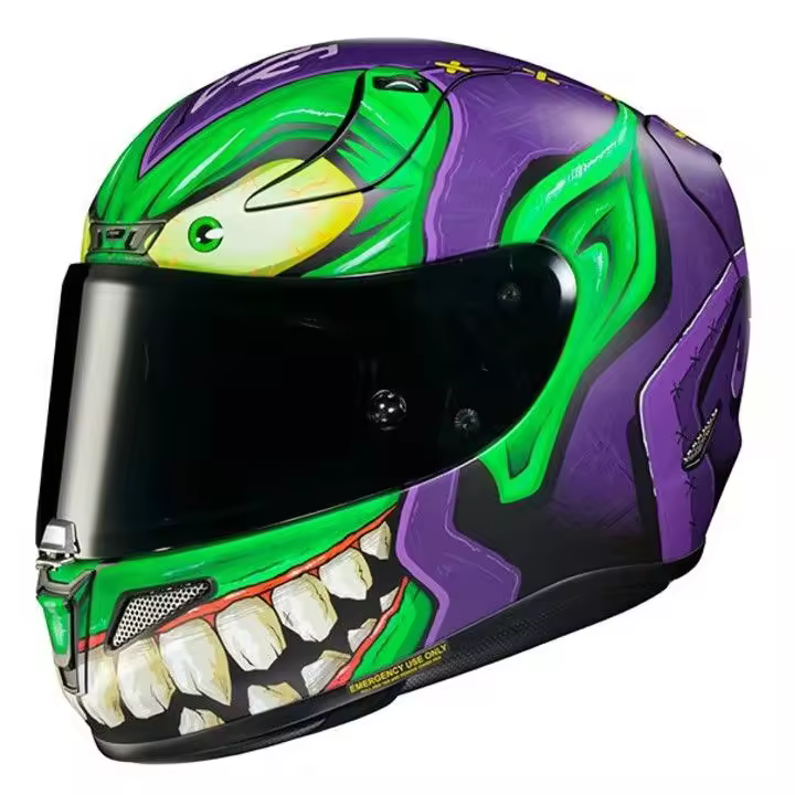 Hjc Casco Moto Casco Rpha 11 Green Goblin Marvel Mc48sf   Ce U - 1