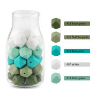Bolas De Silicona Hexagonales De 14mm Y 17mm Para DIY Accesorios De Joyería De Grado Alimenticio Para Hacer Pulseras Y Collares - details 6