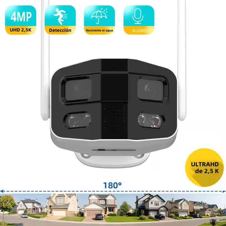 Cámara De Seguridad IP Tuya 4MP Con Lente Dual WiFi Monitor De Bebé Visión Nocturna En Color PTZ Mini Para Interior Y Exterior - 1