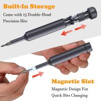 Juego De Destornilladores De Precisión 27 En 1 Mini Portátil Con Cabezas Magnéticas Para Celulares Relojes Computadoras - details 2