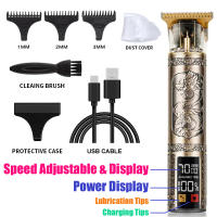 Cortadora De Pelo Para Hombres Con Gran Capacidad De Batería Y Pantalla De Visualización De Energía Rozumna Fork Máquina De Afeitar Barbería Clip T9 - details 5