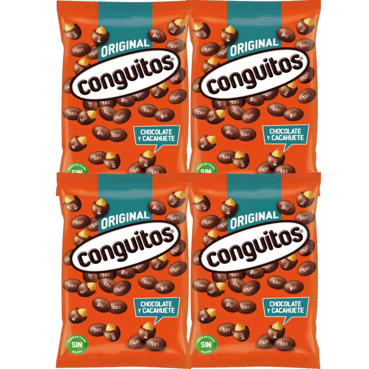 Conguitos, Fruto seco cubierto de chocolate - 4 de 1000 gr. (Total 4000 gr.) - 1