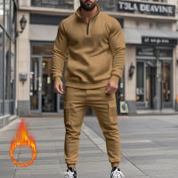 Conjunto Deportivo Casual Para Hombres Verano Otoño Invierno Con Cierre De Cremallera Y Veludo Tejido De Poliéster Talla S a XXXL - details 113