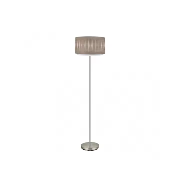 Fabrilamp - Pie Salon Alexandra 1xe27 Niquel/madera Gris 162x40x40 Cm - 1