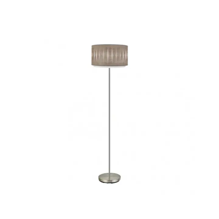 Fabrilamp - Pie Salon Alexandra 1xe27 Niquel/madera Gris 162x40x40 Cm - 1