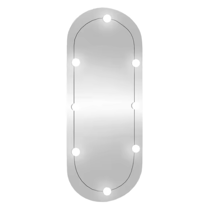 Espejo de pared ovalado con LED Lices Vidrio 40x90 cm, Espejo de maquillaje - 1