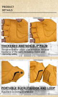 Guantes De Motocicleta Retro De Cuero MJMOTO Con Protección De Cierre Rígido Y Toque De Pantalla Medio Dedo Transpirables Para Hombre Y Mujer - details 8