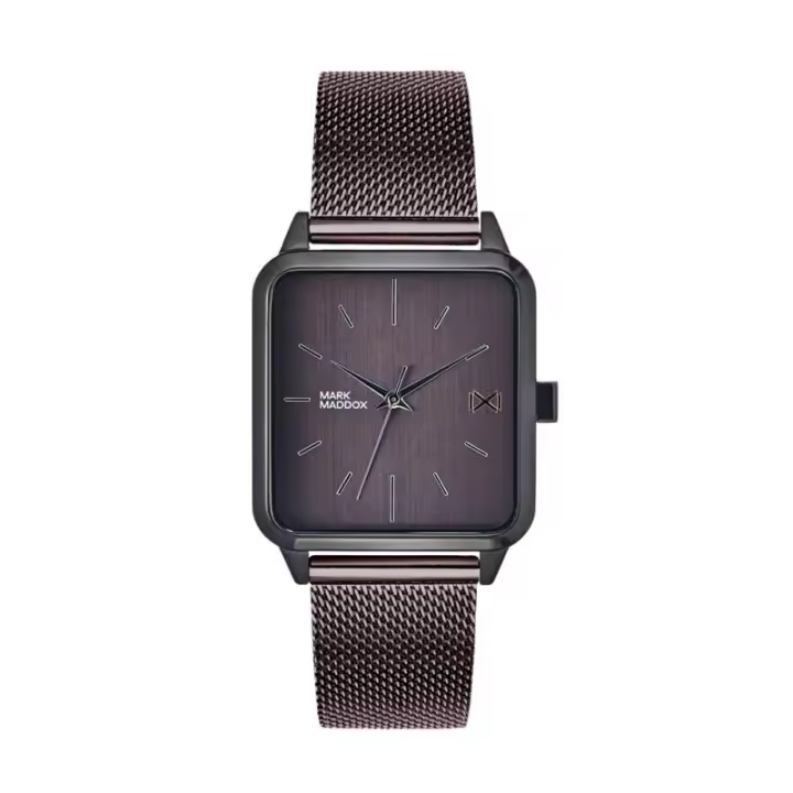 Reloj Mark Maddox Hombre Northern Acero Inoxidable Gris Marrón Malla Milanesa - 1