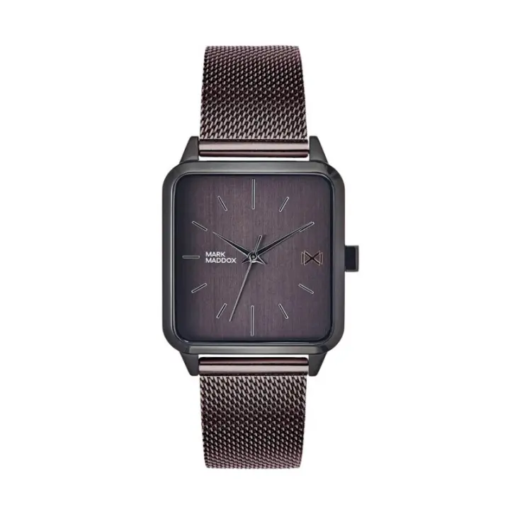 Reloj Mark Maddox Hombre Northern Acero Inoxidable Gris Marrón Malla Milanesa - 1