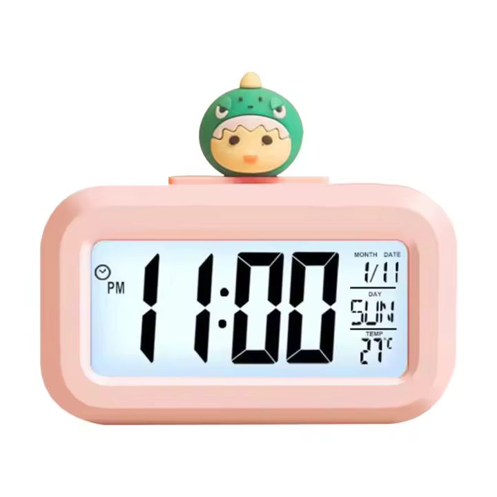Reloj De Alarma Digital LED Con Pantalla Retroiluminada Función Snooze Calendario Y Temperatura Para Oficina Y Hogar - 1