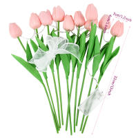 10/15pcs Luminosas Tulipanes LED Simulación Alta Calidad Flores Falsas Para Decoración De Hogar Y Fiestas Boda Decoración De Flores Artificiales - details 0