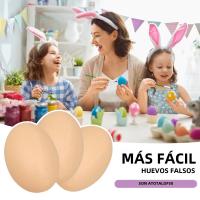 Huevos De Pascua Para Hatcher 5-50PCS Huevos Artificiales De Plástico Para Simulación De Cría De Pollos Juguetes Educativos Para Pintura DIY - details 0