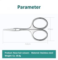 Tijeras Profesionales Para Cejas Con Hoja Curva De Acero Inoxidable Herramienta De Precisión Para Eliminar Pelo De Cejas Y Nariz - details 8