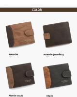Cartera Corta Para Hombre De Cuero PU De Alta Calidad Porta Tarjetas Y Fotos Pequeña Monedero 3-Plegable Estilo Slim - details 5