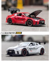 Coche De Juguete a Escala 1:32 Con Sonido Y Luz Para Niños Coche De Metal R35 Skyline De Juguete Con Retroceso Para Regalos - details 6