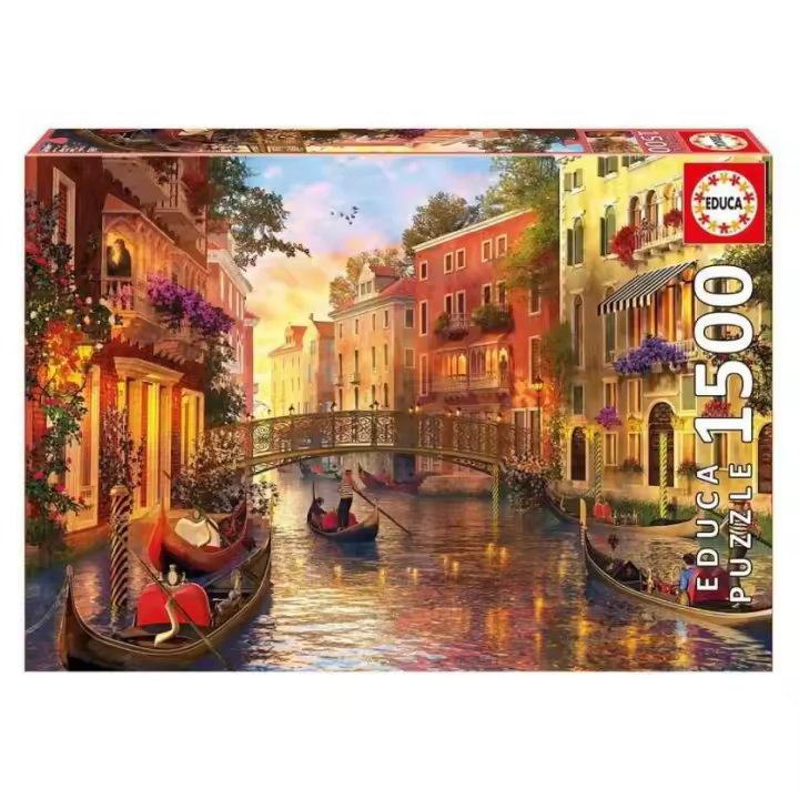 Puzzle 1500 piezas Atardecer en Venecia Educa Borras - 1