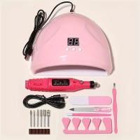 Kit Profesional De Esmeriladora Eléctrica USB Para Uñas Con Lámpara LED UV Y Secador De Manicura Gel Acrílico Set De Inicio - details 0