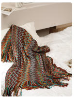 Manta Boho Azteca Baja Estilo Geométrico Tapiz Colgante Para Sofa Cubierta Slipcover Decorativa De Poliéster/Celulosa Manta Portátil Para Adultos - details 18