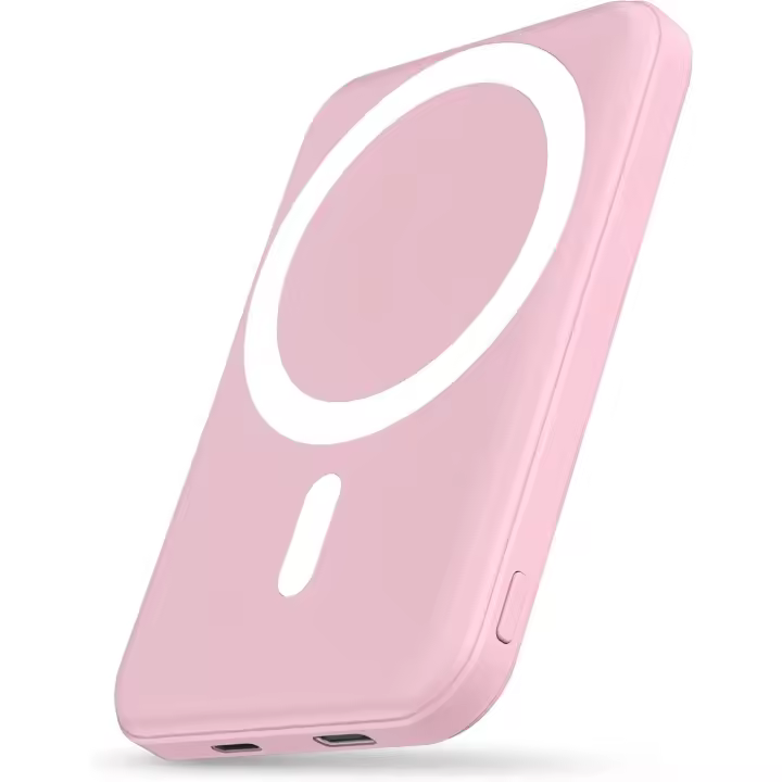 per Mag-safe Powerbank, 5000mAh Power Bank Wireless, 20W PD Ricarica Rapida Caricabatterie Portatile con Type-C Power Bank per iPhone 16/15/14/13/12 Serie-Light Bianco - 1