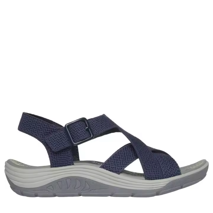Sandalia Mujer Skechers REGGAE CUP CLEAN LINES Tejido Azul Ajustable con Velcro - 1