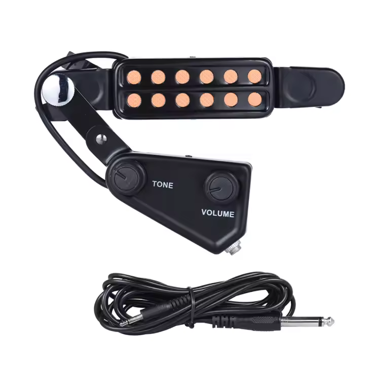 Transductor Magnético Para Guitarra Acústica Con Control De Volumen Y Cable De Audio 12-Hole P-011 Pickup De Sonido De Agujero - 1