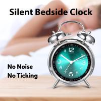 Reloj despertador Silencioso A5 para Mesita de Noche, 4 ", estilo Retro Vintage con dos Campanas, para personas que son profundas, para niños y para dormitorios. Cuarzo analógico, funciona con Pilas - details 2