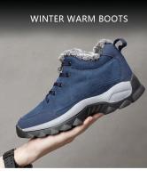 Botas De Nieve Para Hombre Invierno Con Pelo De Zorro Zapatos Deportivos Al Aire Libre 2023 Nuevo Calzado Cálido Para Hombre Botines Botas Hombre - details 1