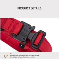 Juego De Collar Y Correa Para Perros De Nylon Resistente Con Reflejante Tactical Entrenamiento Gran Tamano Dispositivo Inteligente No Personalizado Padded Quick Release Todas Las Estaciones - details 5