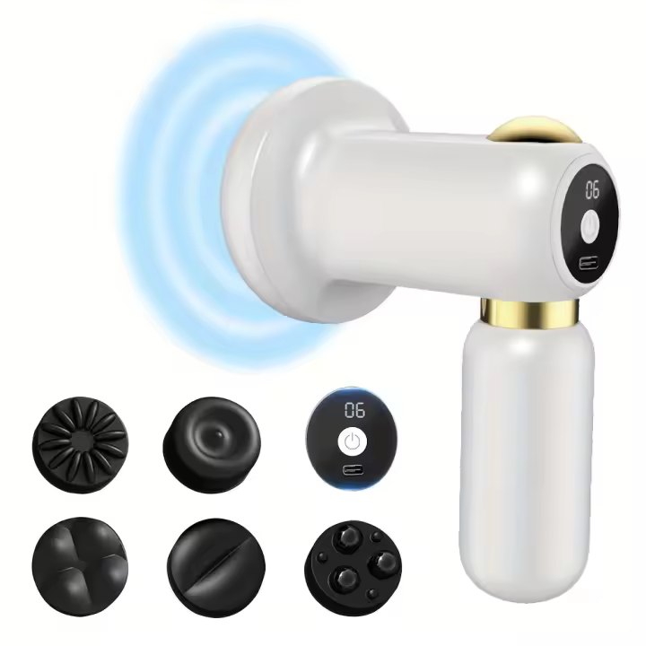 Pistola de masaje eléctrica multifuncional, masajeador de fascia portátil para relajación muscular, alimentado por USB, batería recargable de iones de litio de 1500mAh,para todo el cuerpo, cuello, espalda, cintura, piernas - 1