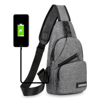 Nueva Bandolera Inteligente USB Para Hombres 2023 Bolsa De Hombro Cruzada De Lona Estilo Coreano Casual Con Cierre De Cremallera - details 3